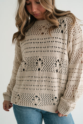 Sunday Stroll Textured Sweater Top