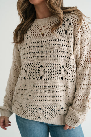 Sunday Stroll Textured Sweater Top