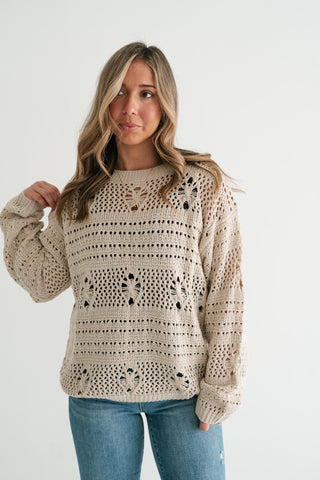 Sunday Stroll Textured Sweater Top