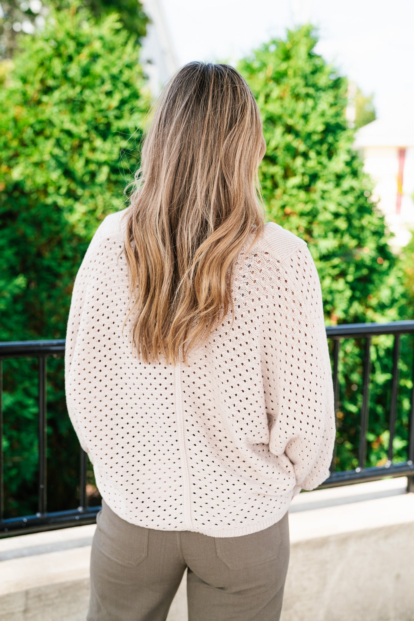 Cottage Henley Button Front Knit Sweater