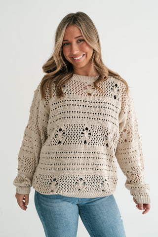 Sunday Stroll Textured Sweater Top