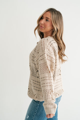 Sunday Stroll Textured Sweater Top