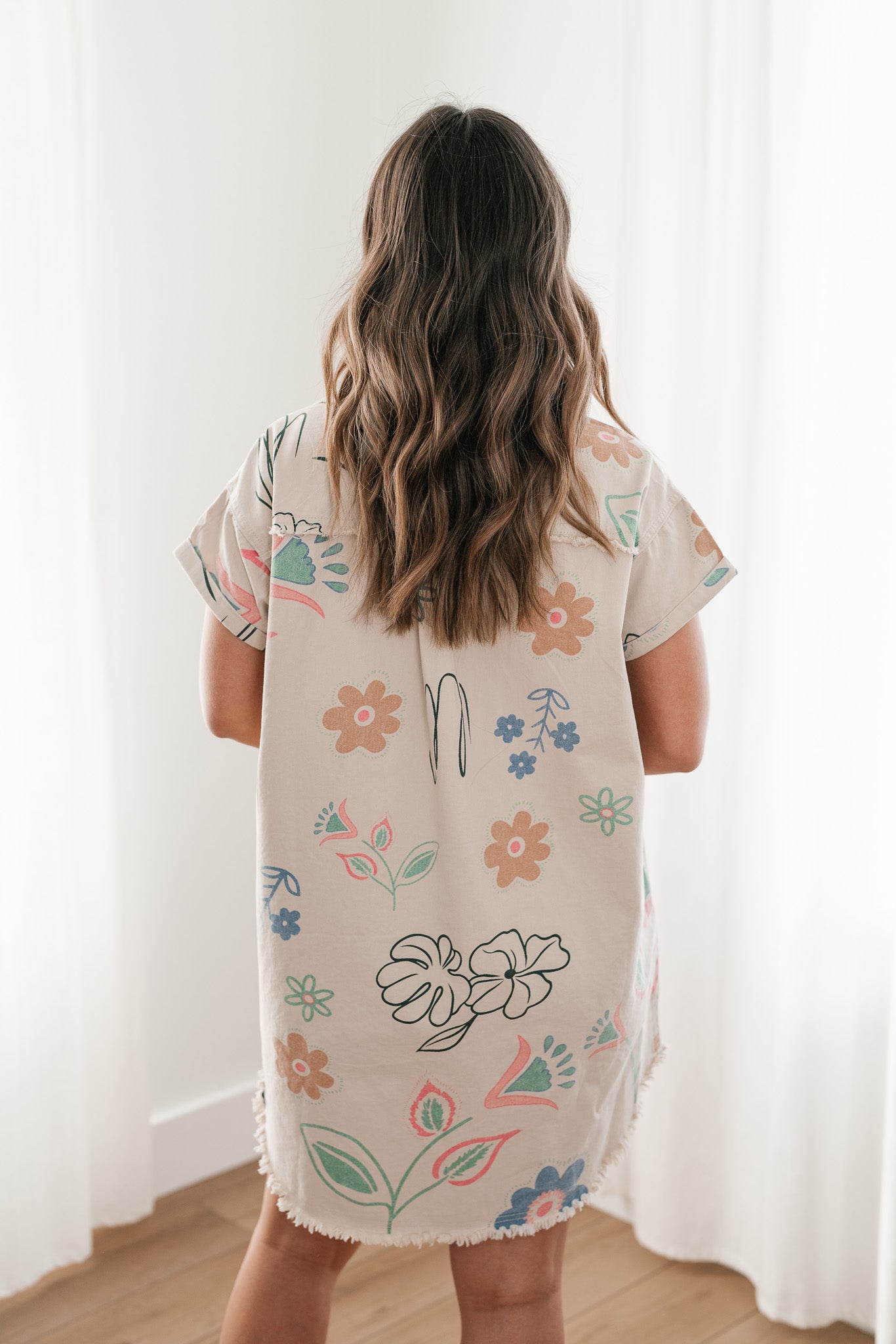 Boho Blooms Button Up Floral Dress