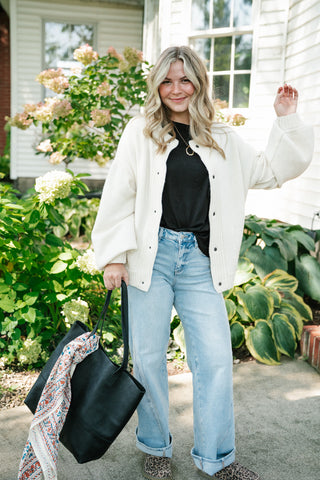 Poppy Balloon Sleeve Sweater Cardigan