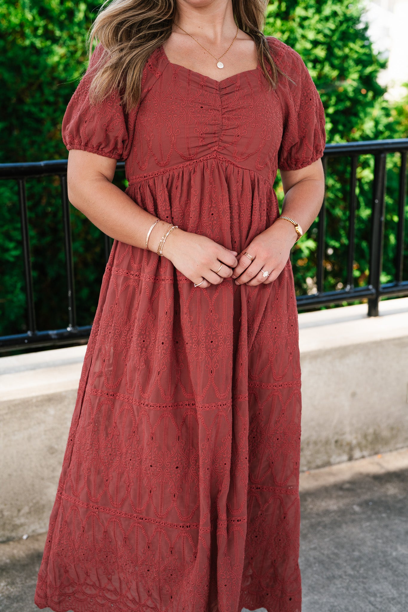 Autumn Evening Embroidered Maxi Dress