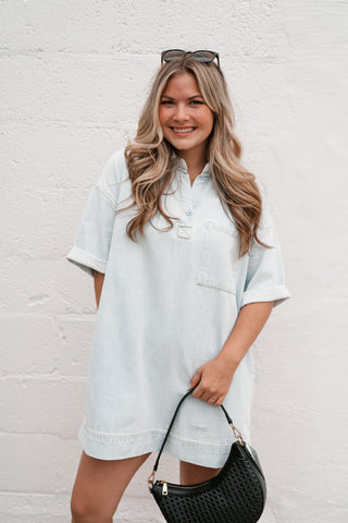 Risen Parker Denim Shirt Dress