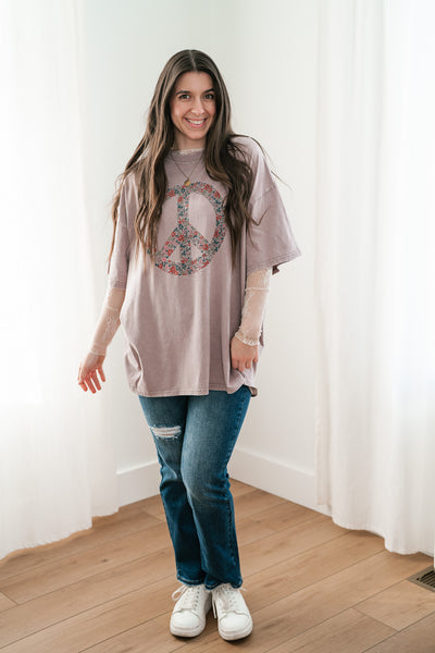 Lavender Haze Peace Oversized Tee