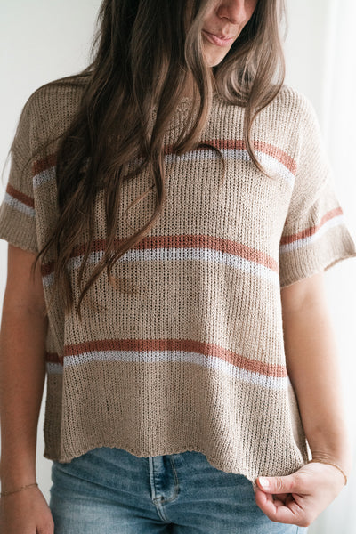 Free Falling Striped Lightweight Sweater