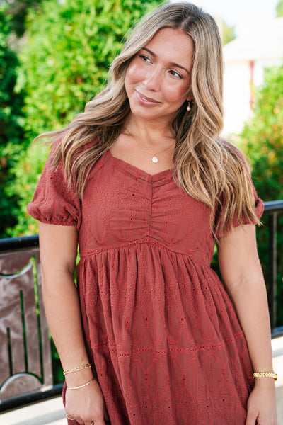 Autumn Evening Embroidered Maxi Dress