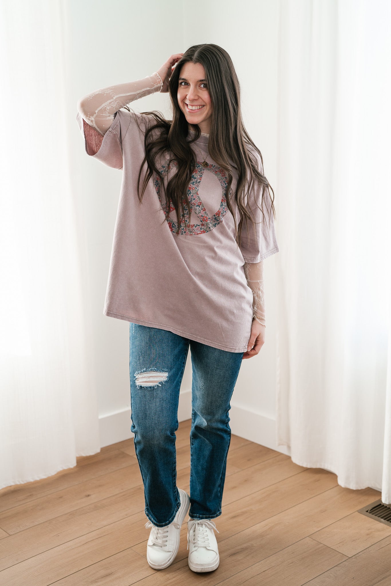 Lavender Haze Peace Oversized Tee