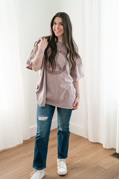 Lavender Haze Peace Oversized Tee