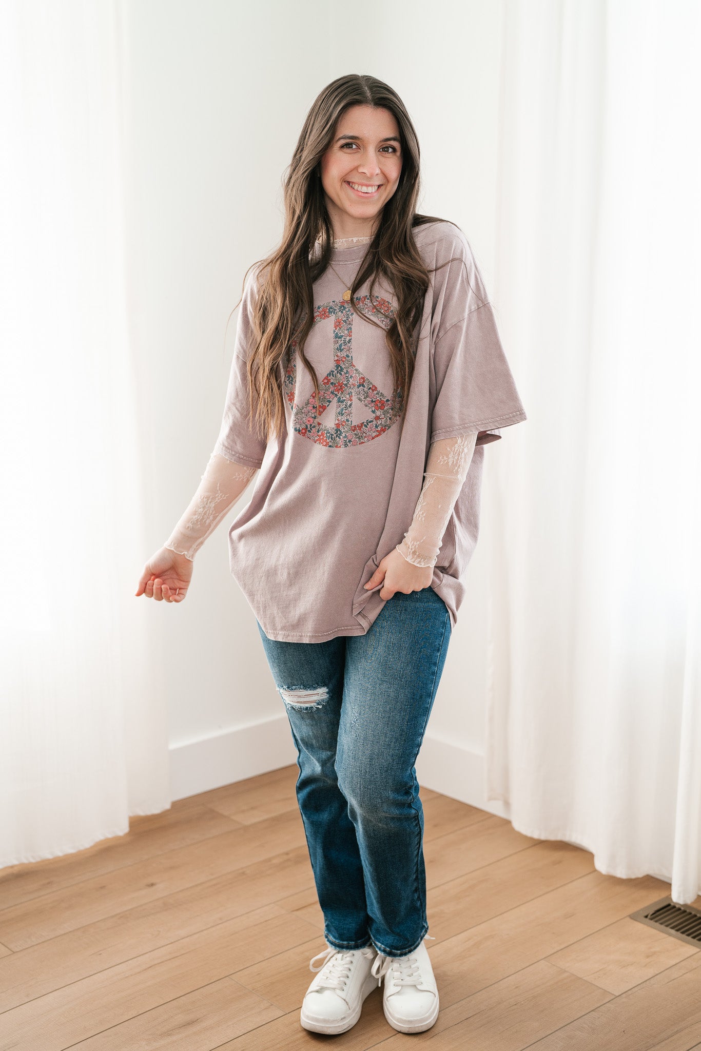 Lavender Haze Peace Oversized Tee