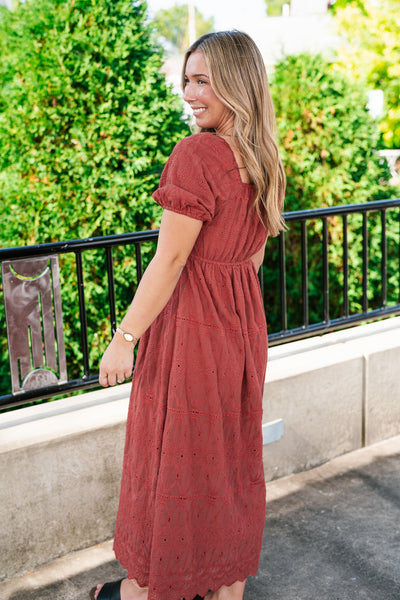 Autumn Evening Embroidered Maxi Dress