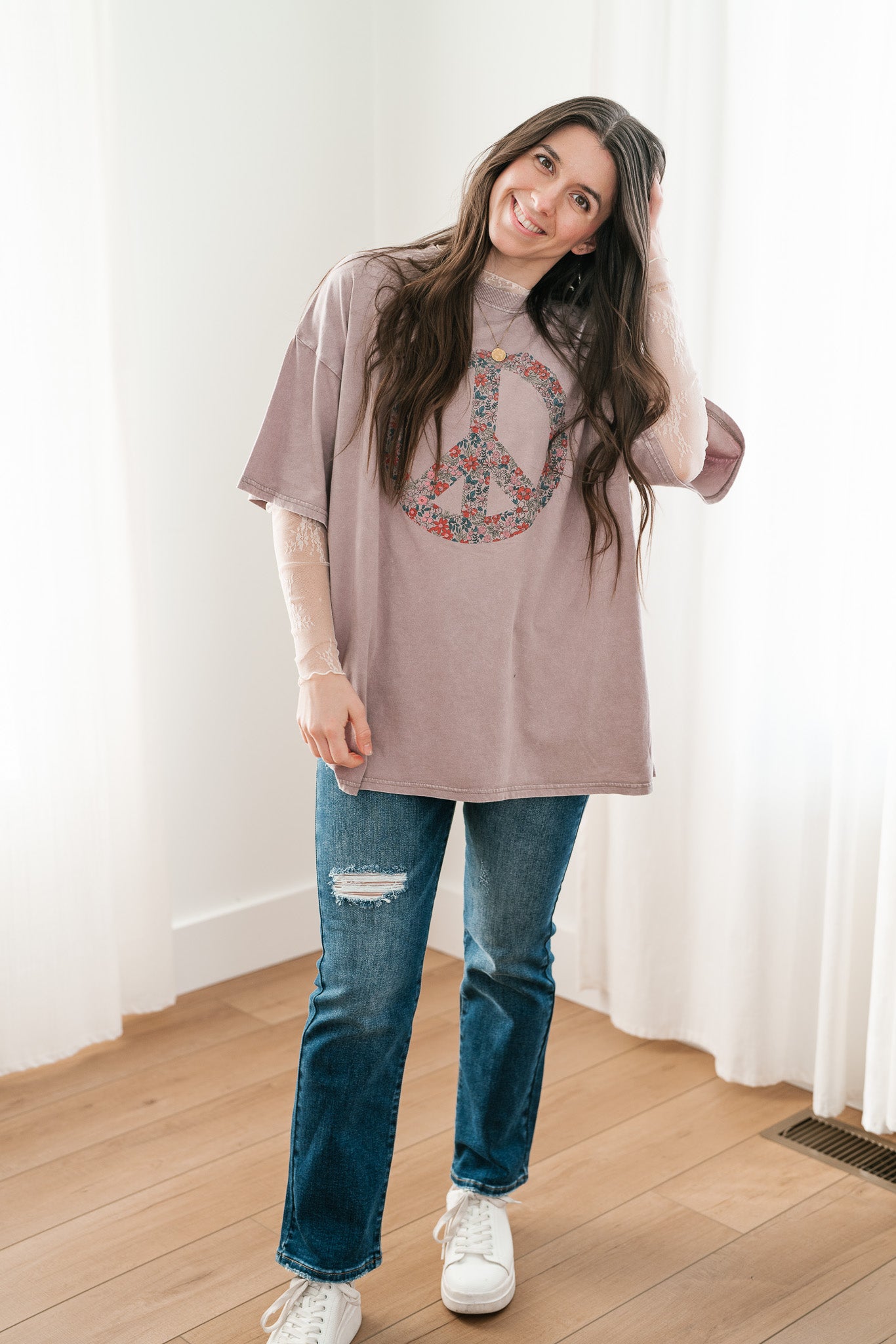 Lavender Haze Peace Oversized Tee