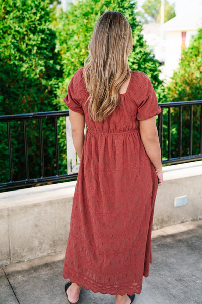 Autumn Evening Embroidered Maxi Dress