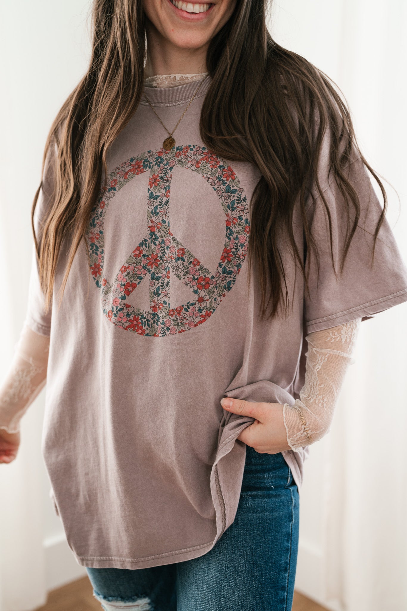 Lavender Haze Peace Oversized Tee