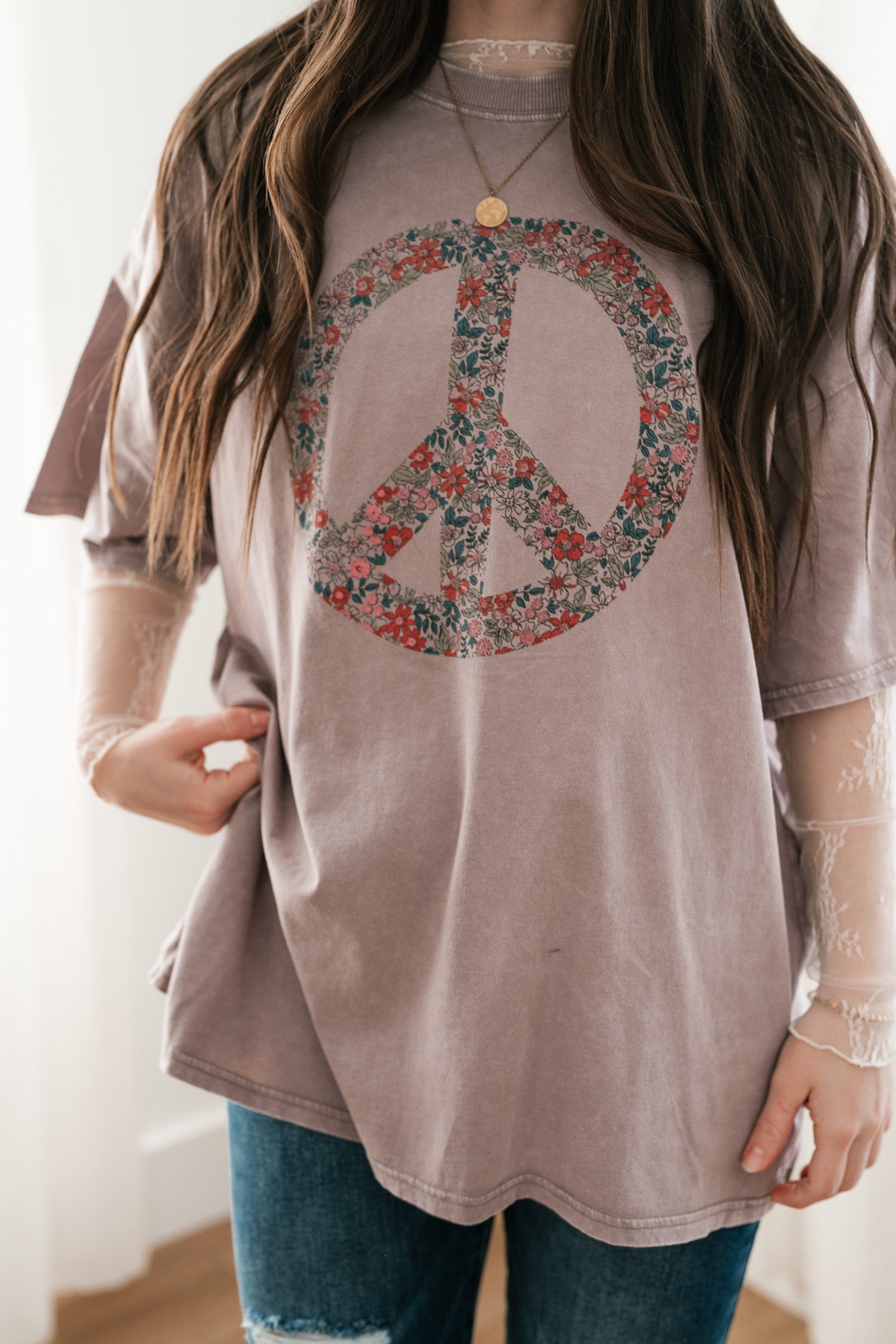 Lavender Haze Peace Oversized Tee