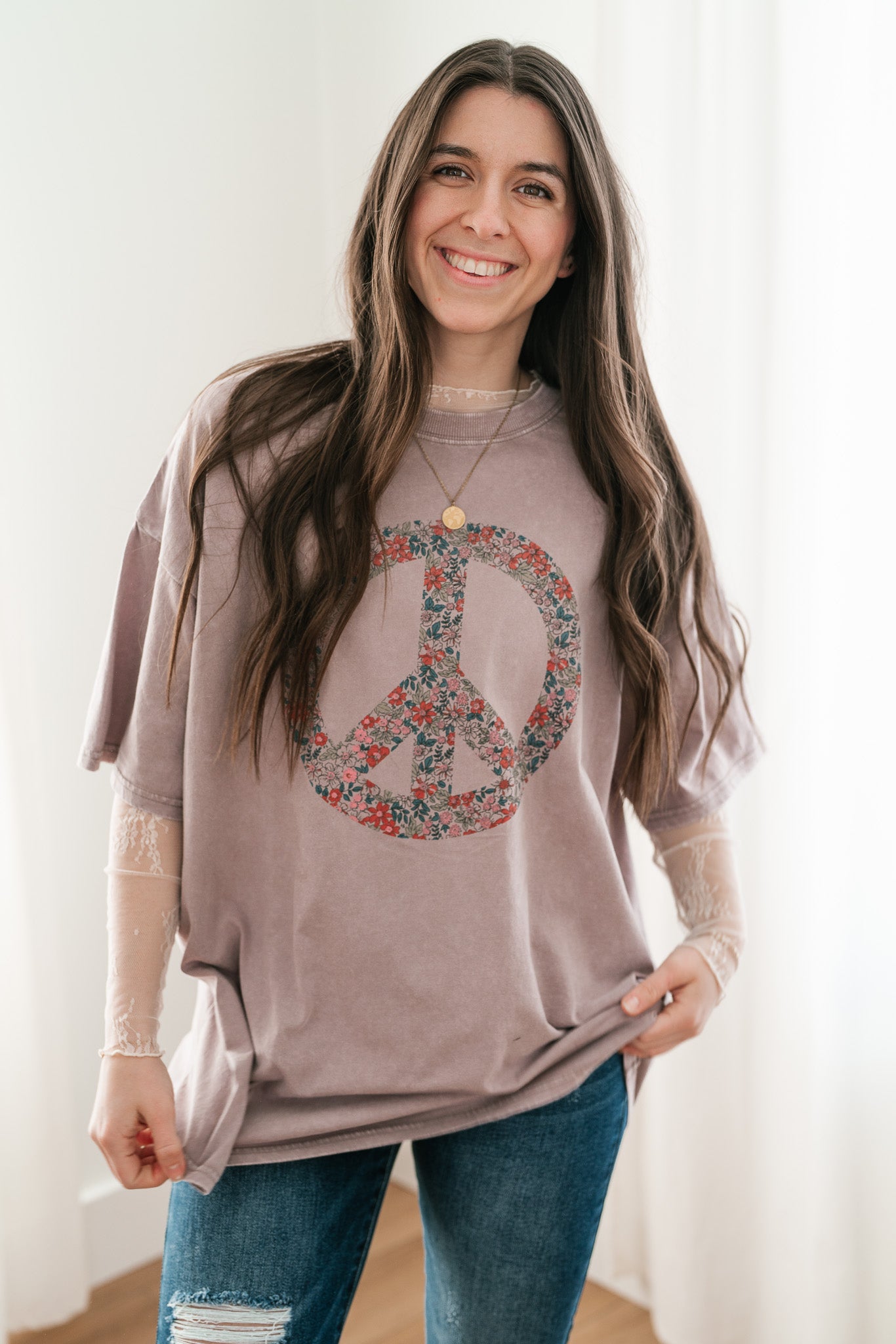 Lavender Haze Peace Oversized Tee