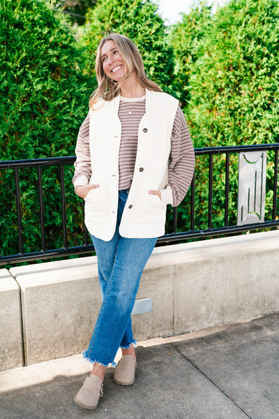 Neutral Tone Quilted Vest