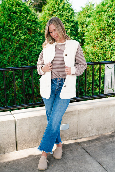 Neutral Tone Quilted Vest