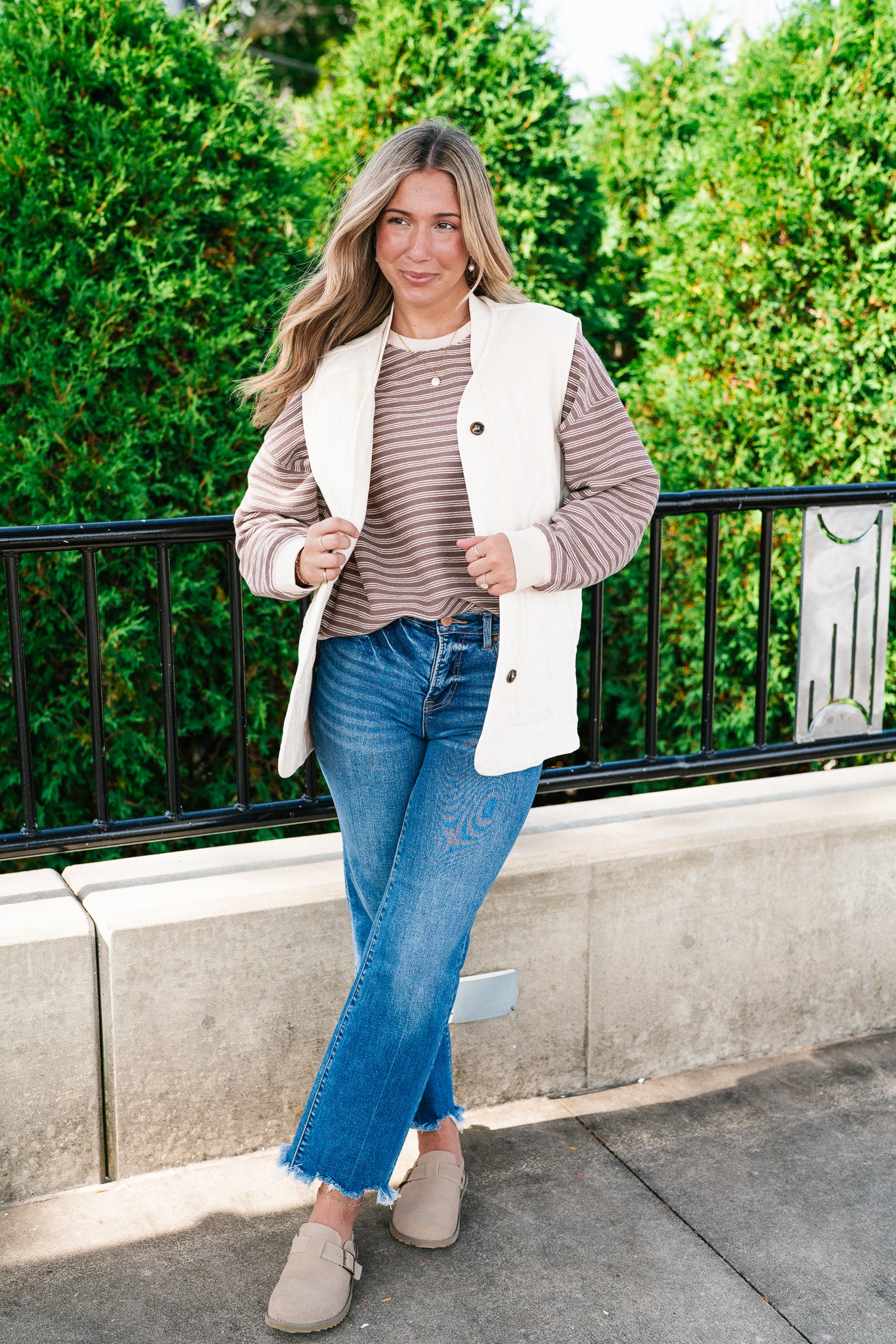 Neutral Tone Quilted Vest