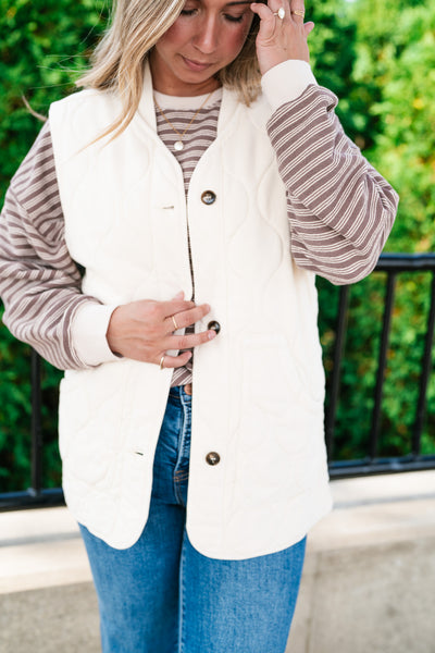Neutral Tone Quilted Vest