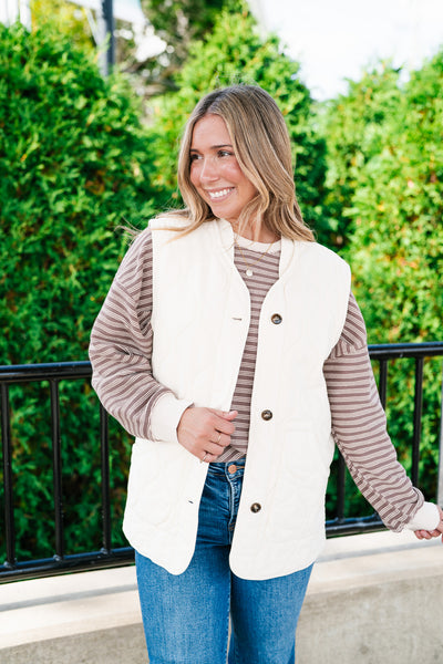 Neutral Tone Quilted Vest