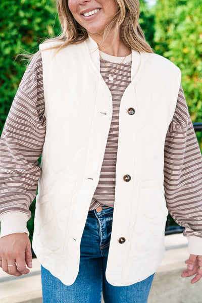 Neutral Tone Quilted Vest