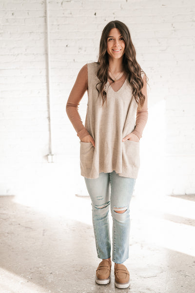 Tara Oversized Sweater Vest