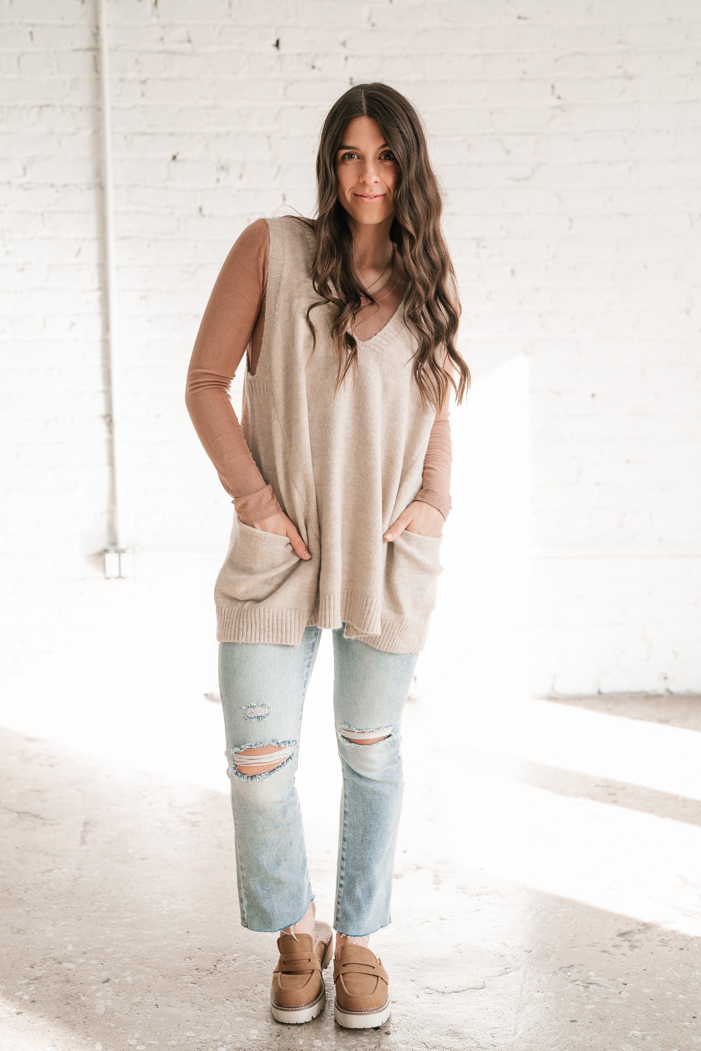 Tara Oversized Sweater Vest