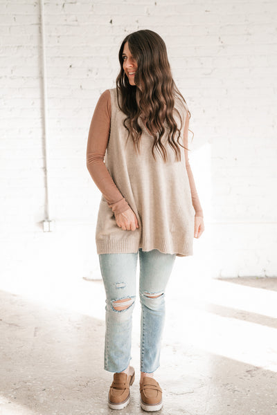 Tara Oversized Sweater Vest