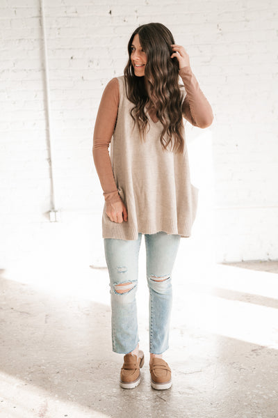 Tara Oversized Sweater Vest