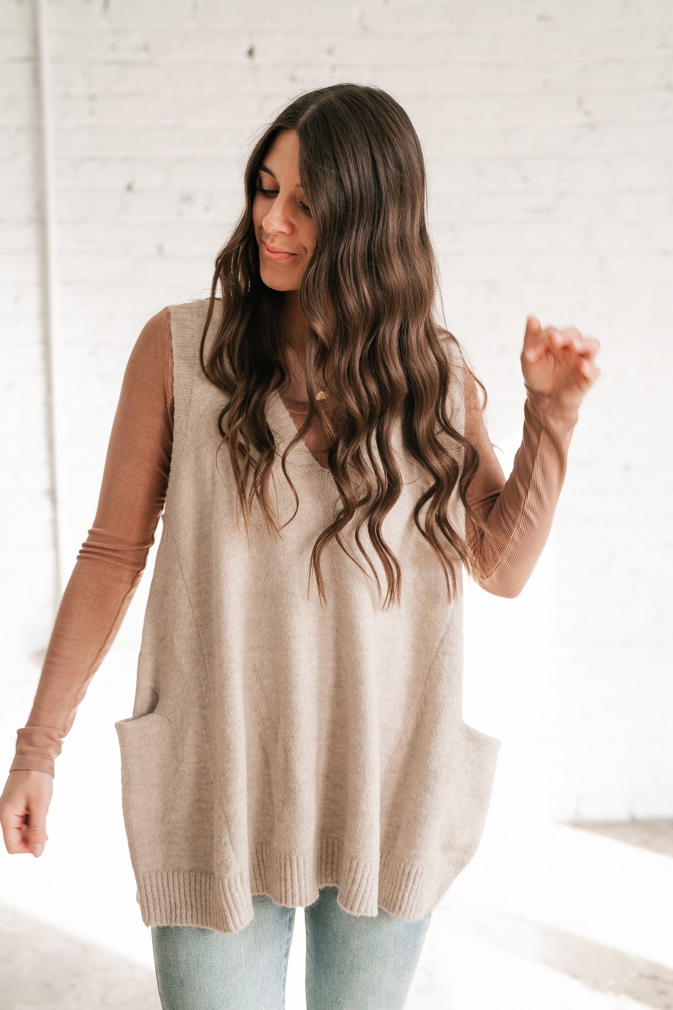 Tara Oversized Sweater Vest