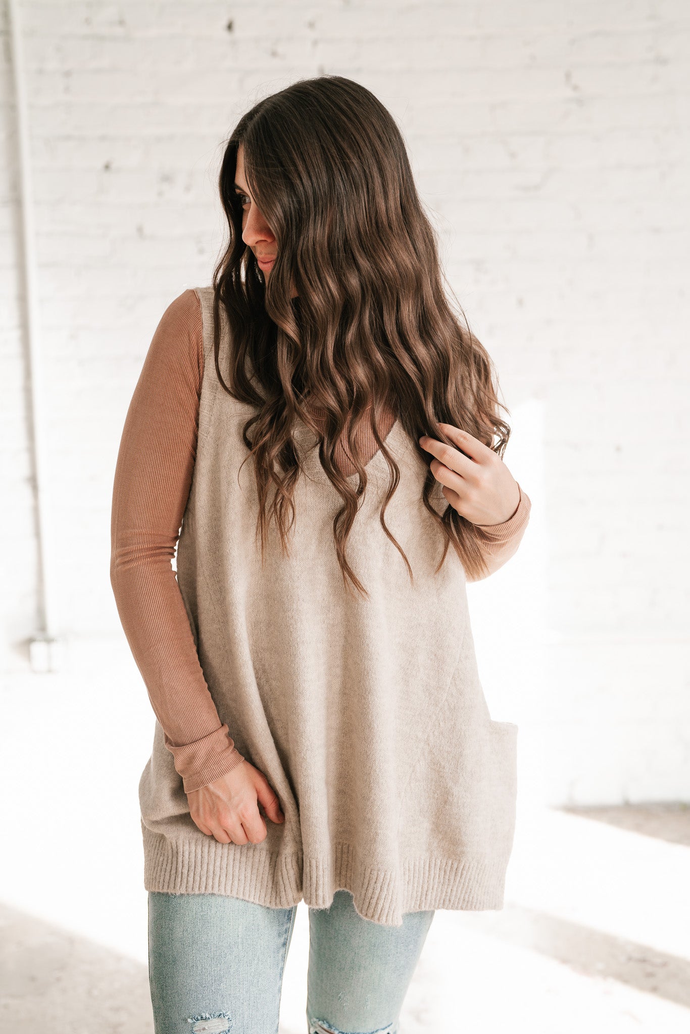 Tara Oversized Sweater Vest