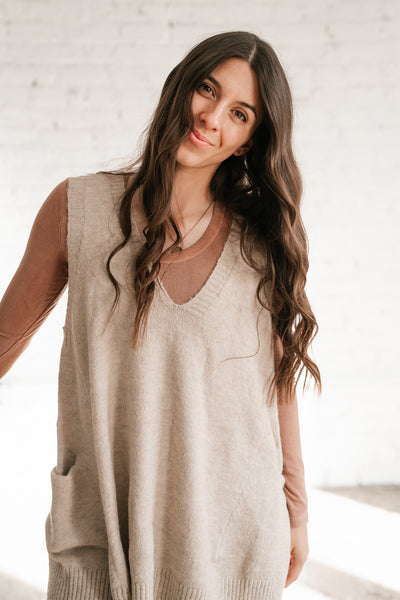 Tara Oversized Sweater Vest