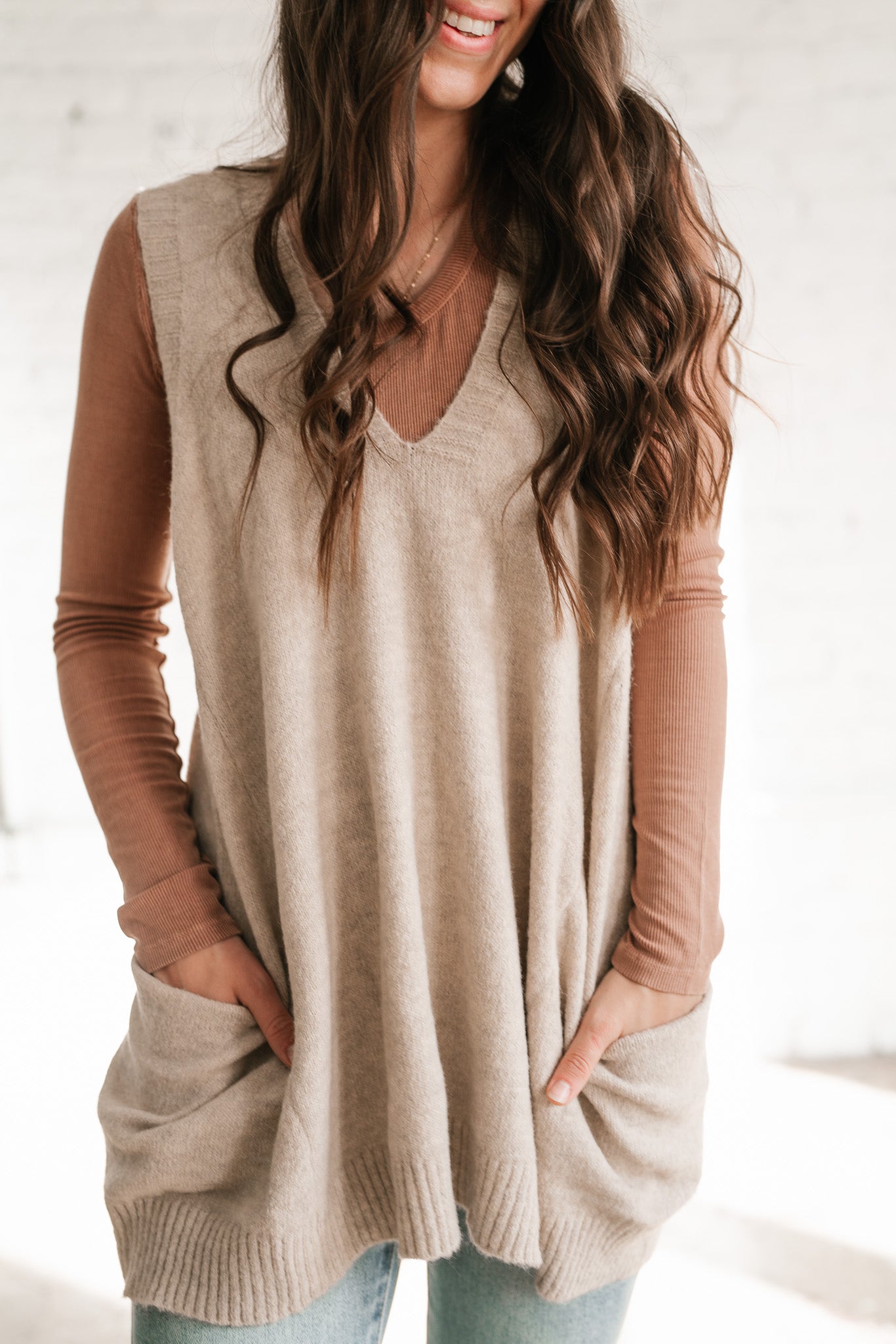 Tara Oversized Sweater Vest