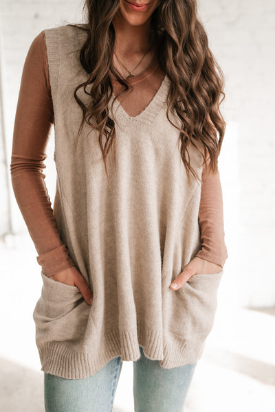 Tara Oversized Sweater Vest