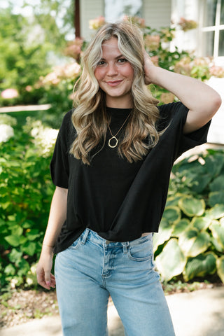 Simple Matter Pocket Front Tee - Black