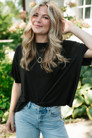 Simple Matter Pocket Front Tee - Black