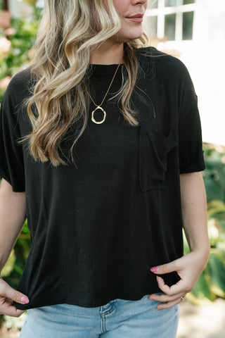 Simple Matter Pocket Front Tee - Black