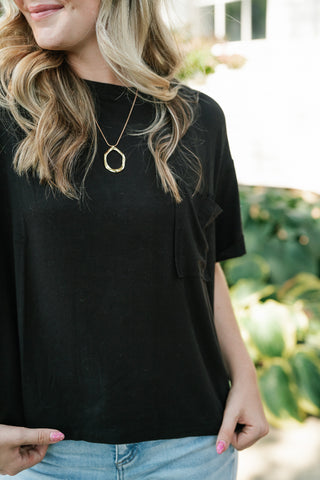 Simple Matter Pocket Front Tee - Black