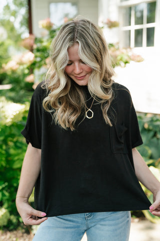 Simple Matter Pocket Front Tee - Black