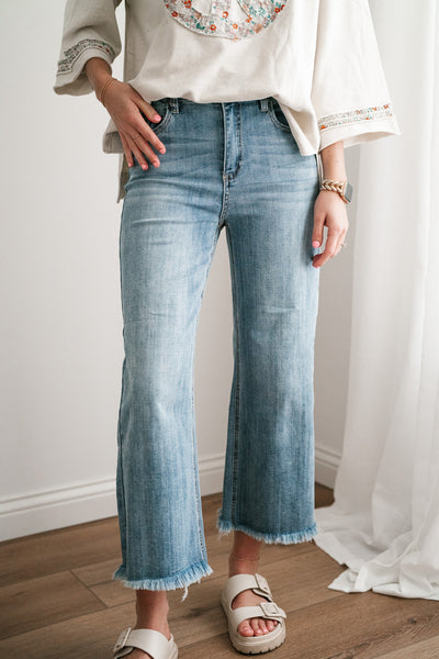 Risen Gracyn High Rise-Ankle Straight-Relaxed Fit Jean