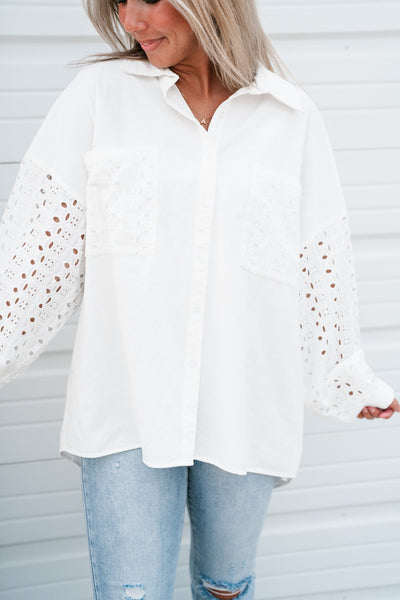 Vacation Vibes Button Front Top