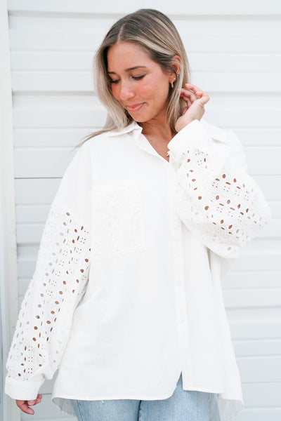 Vacation Vibes Button Front Top