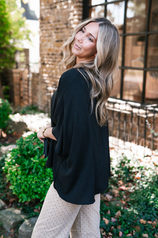 Midnight Ease Button Top
