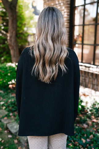 Midnight Ease Button Top