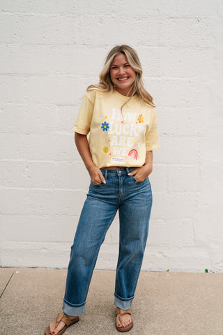 "How Lucky Are We" Oversized Tee