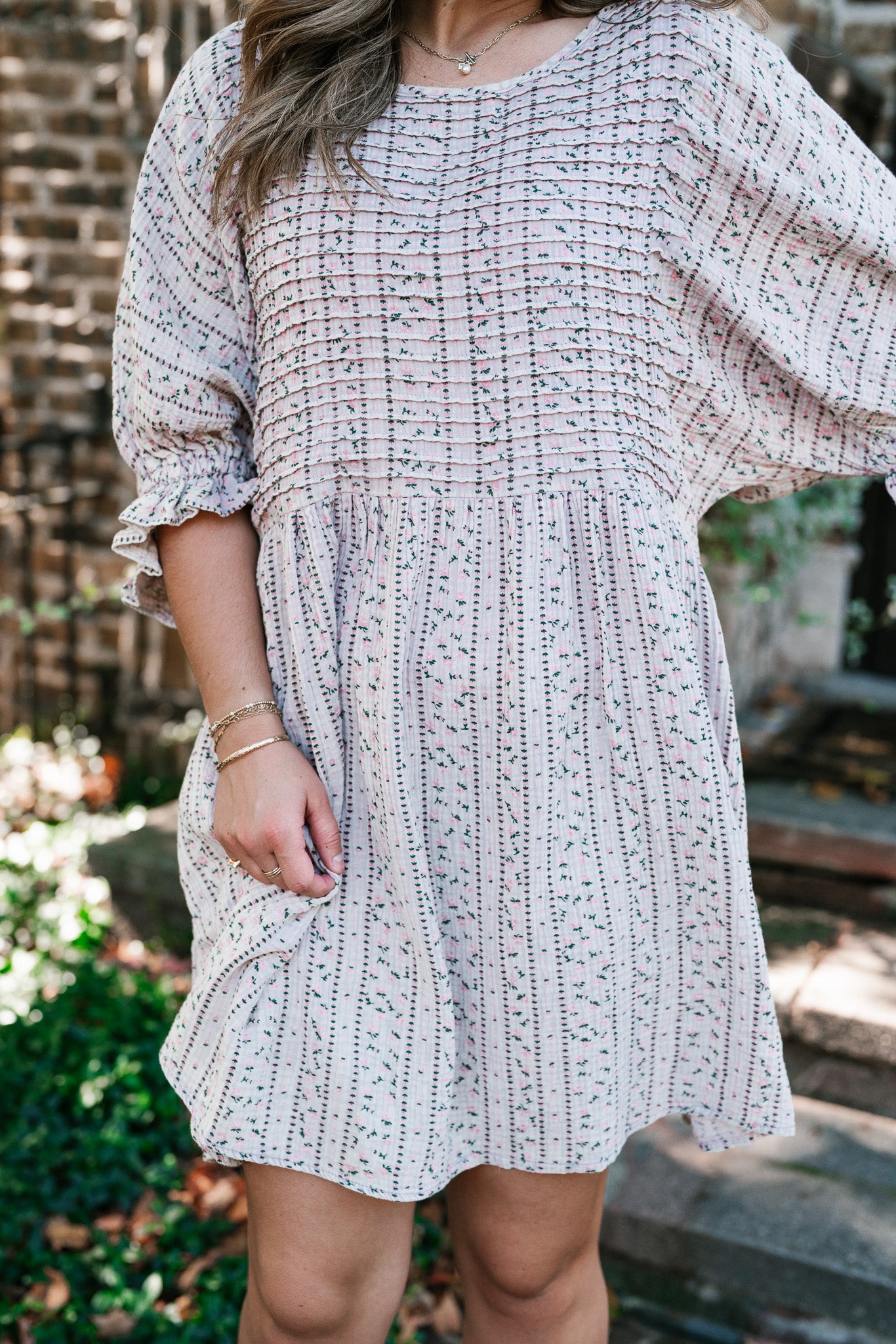 Timeless Dream Textured Mini Dress - Dusty Lilac