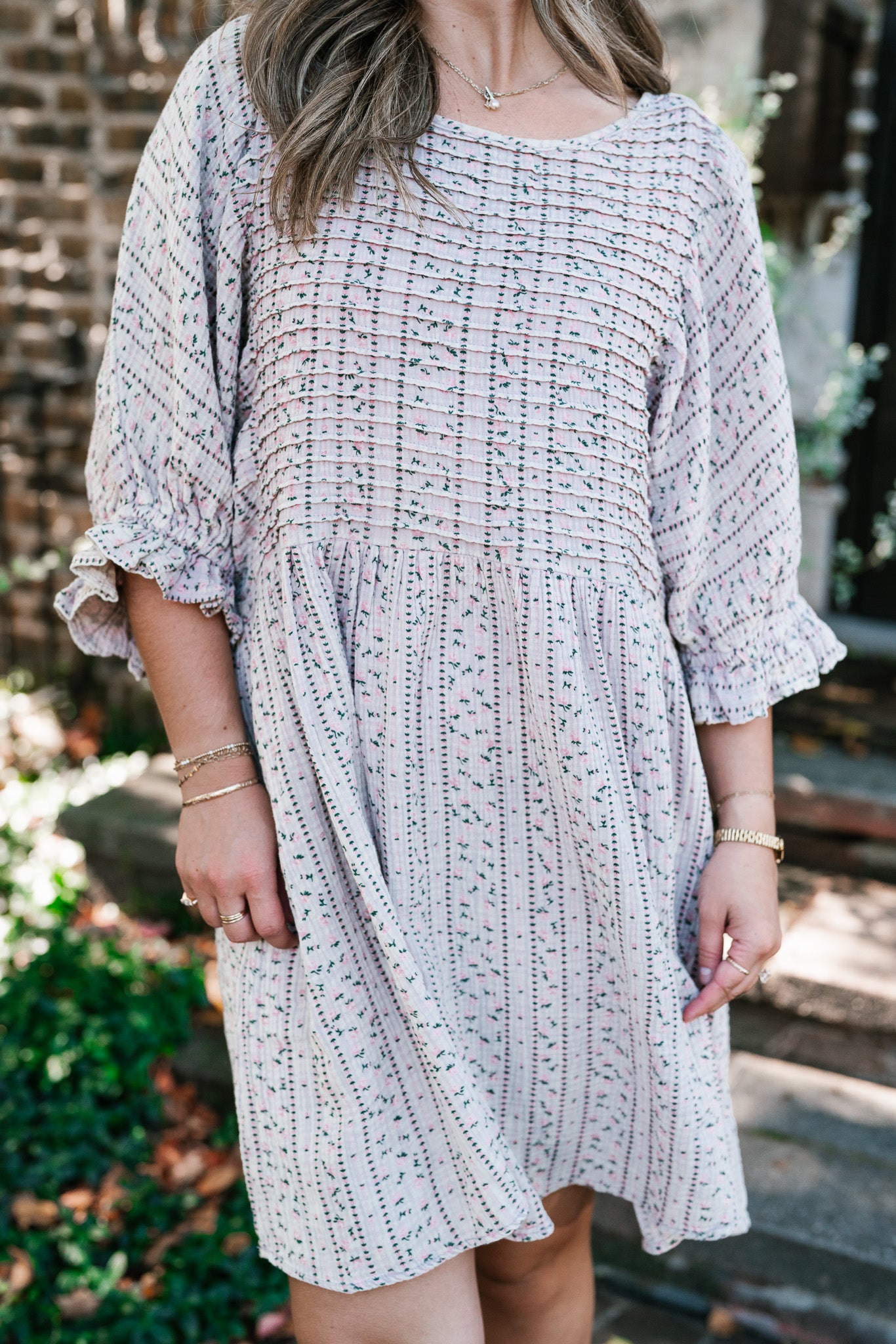 Timeless Dream Textured Mini Dress - Dusty Lilac